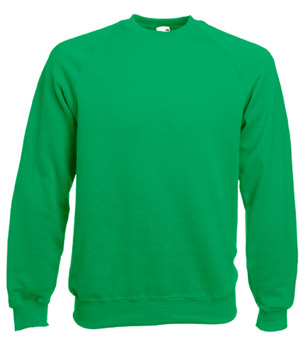 FELPA RAGLAN CLASSIC ( FRUIT OF THE LOOM ) verde prato